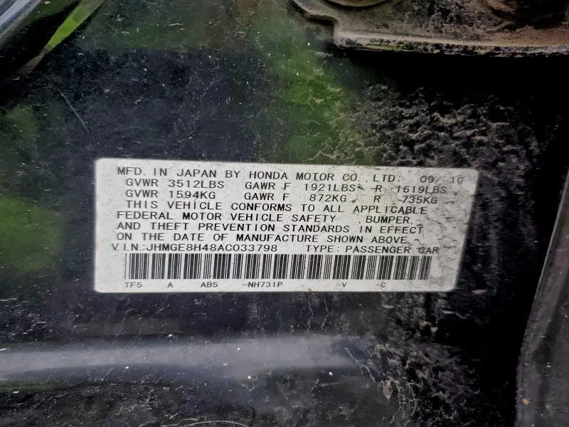 2010 HONDA FIT SPORT  