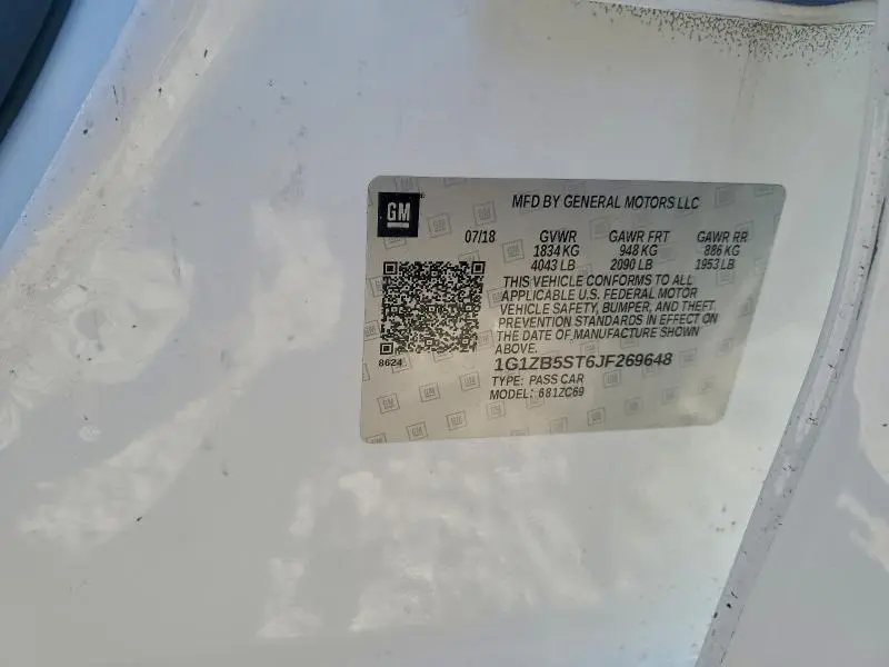 2018 CHEVROLET MALIBU LS  