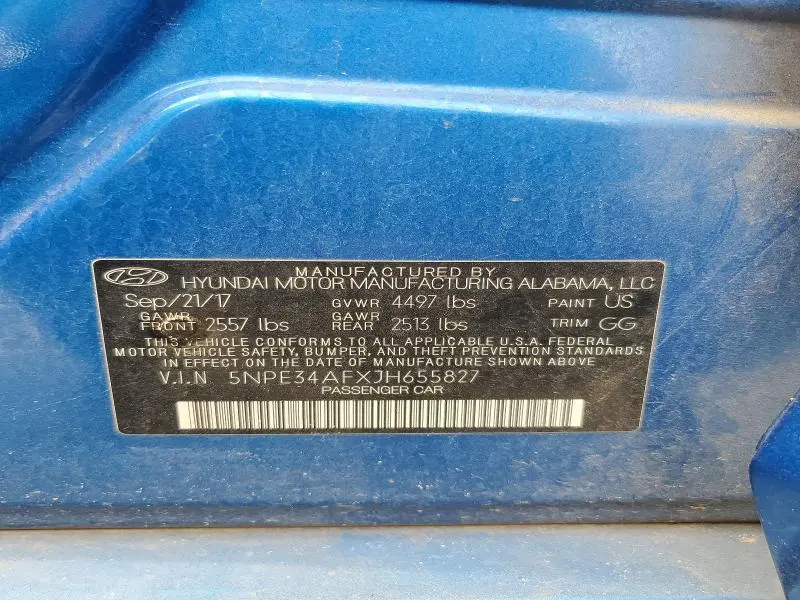 2018 HYUNDAI SONATA SEL  