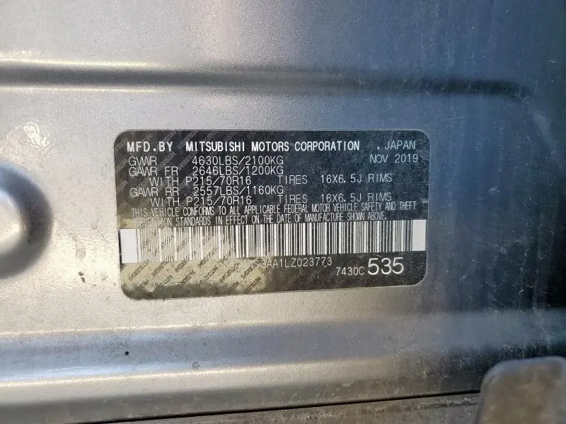 2020 MITSUBISHI ECLIPSE CROSS ES  