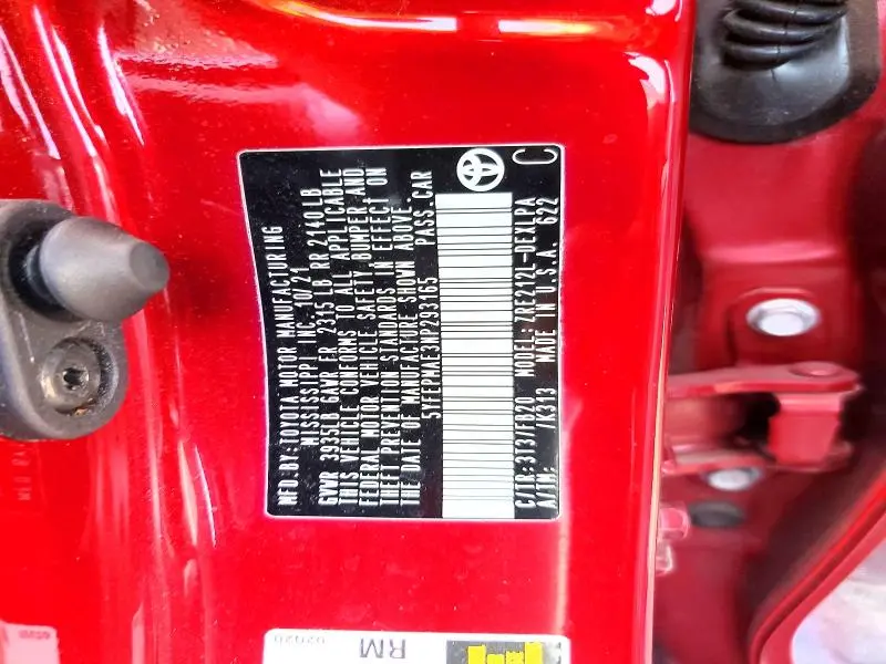 2022 TOYOTA COROLLA LE  