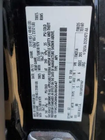 2016 FORD ESCAPE SE  