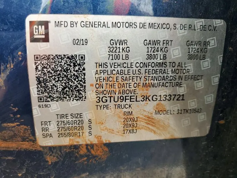2019 GMC SIERRA K1500 DENALI  