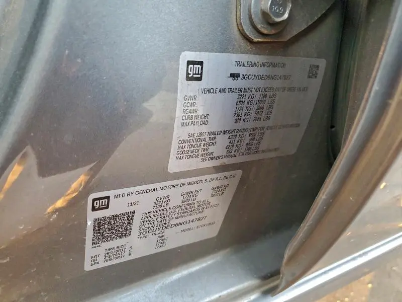 2022 CHEVROLET SILVERADO LTD K1500 LT  