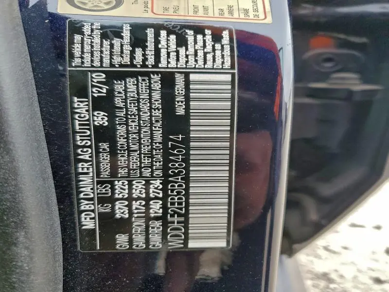 2011 MERCEDES-BENZ E 350 BLUETEC  