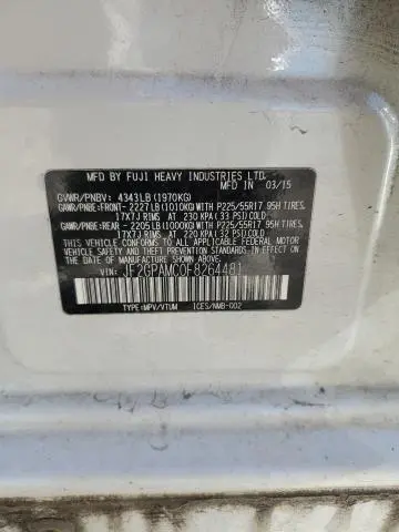 2015 SUBARU XV CROSSTREK 2.0 LIMITED  