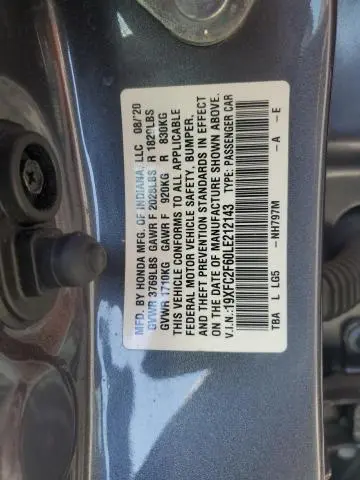2020 HONDA CIVIC LX