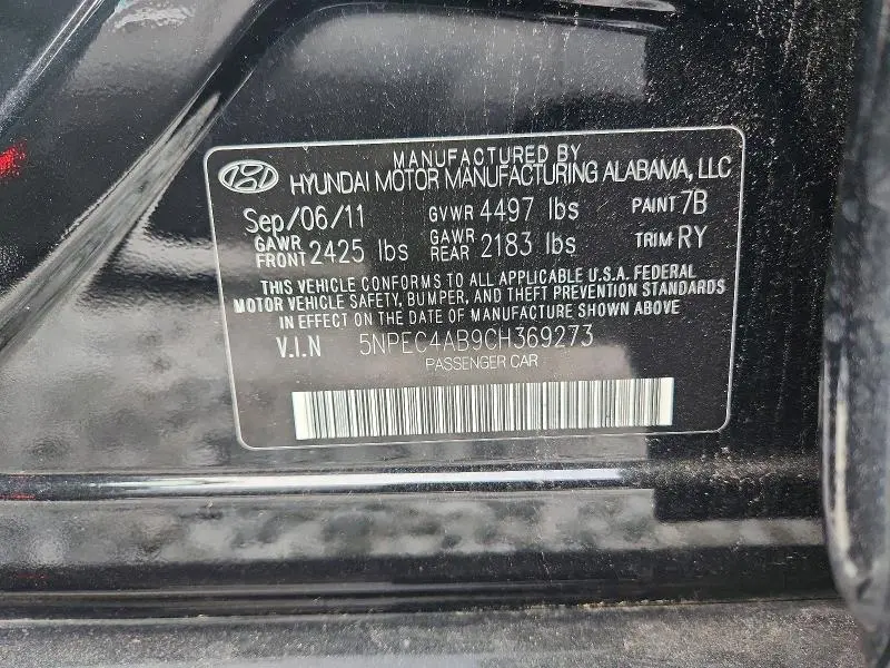 2012 HYUNDAI SONATA LIMITED 2.0T  
