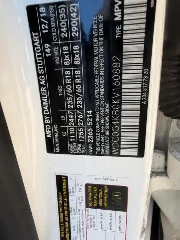 2019 MERCEDES-BENZ GLC 300 4MATIC  