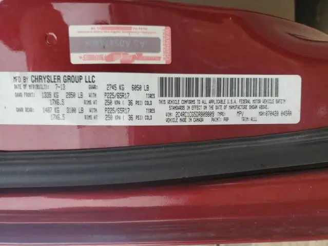 2013 CHRYSLER TOWN & COUNTRY TOURING L  