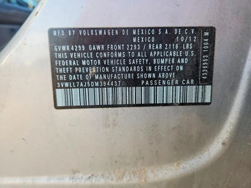 2013 VOLKSWAGEN JETTA TDI  
