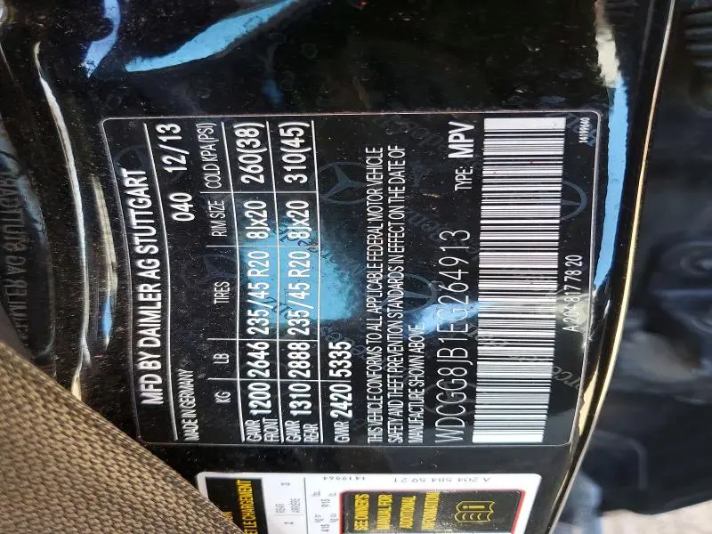 2014 MERCEDES-BENZ GLK 350 4MATIC  