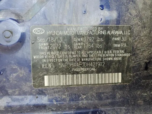 2013 HYUNDAI ELANTRA GLS  