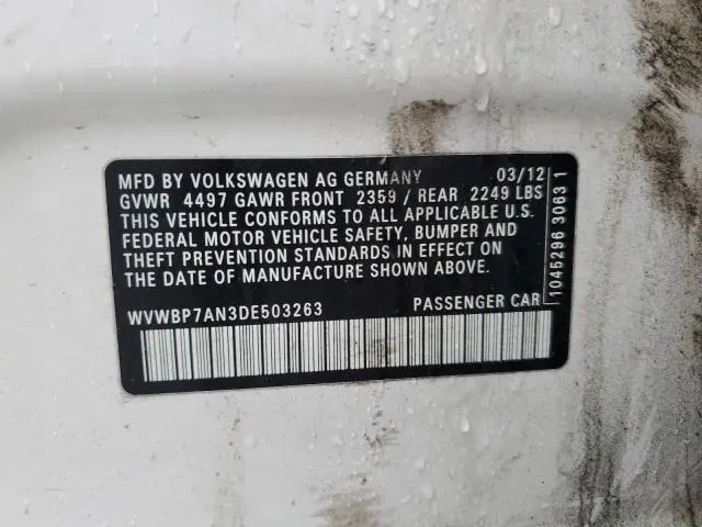 2013 VOLKSWAGEN CC SPORT  