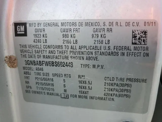 2011 CHEVROLET HHR LT  