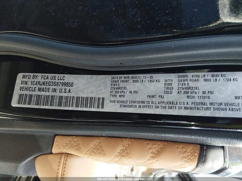 2025 JEEP GRAND CHEROKEE L SUMMIT 4X4