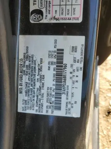 2011 FORD FUSION SEL  