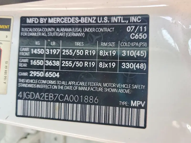 2012 MERCEDES-BENZ ML 350 BLUETEC  