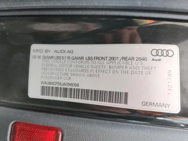 2018 AUDI S5 PREMIUM PLUS  