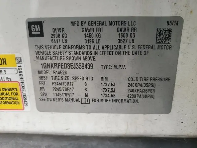 2014 CHEVROLET TRAVERSE LS  