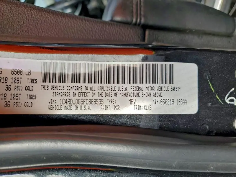 2015 DODGE DURANGO LIMITED  