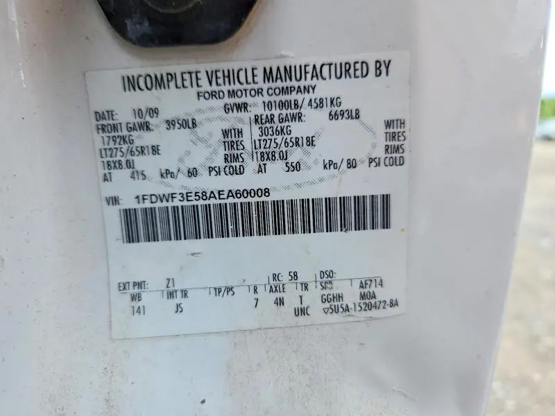 2010 FORD F350 SUPER DUTY  