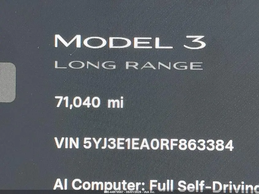 2024 TESLA MODEL 3 LONG RANGE DUAL MOTOR ALL-WHEEL DRIVE/REAR-WHEEL DRIVE