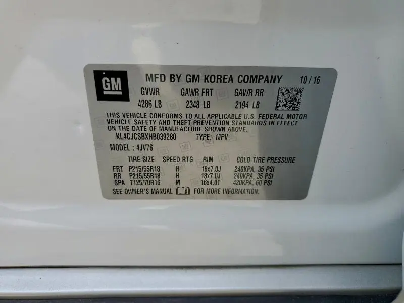 2017 BUICK ENCORE ESSENCE  