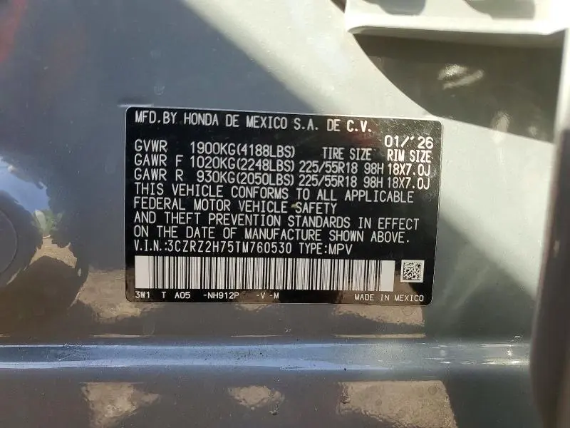 2026 HONDA HR-V EXL  
