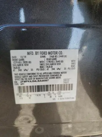 2020 FORD EDGE SEL  
