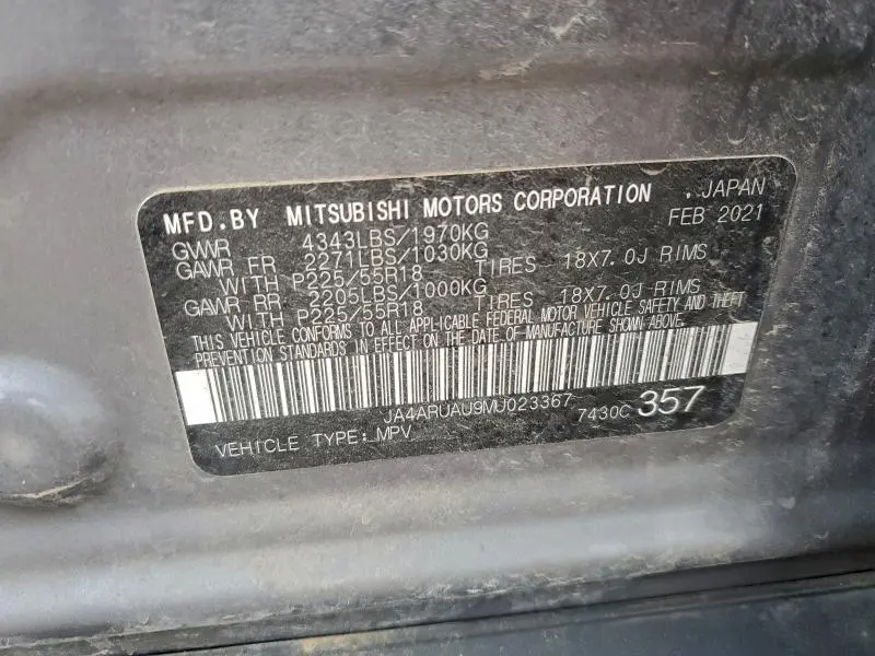 2021 MITSUBISHI OUTLANDER SPORT ES  