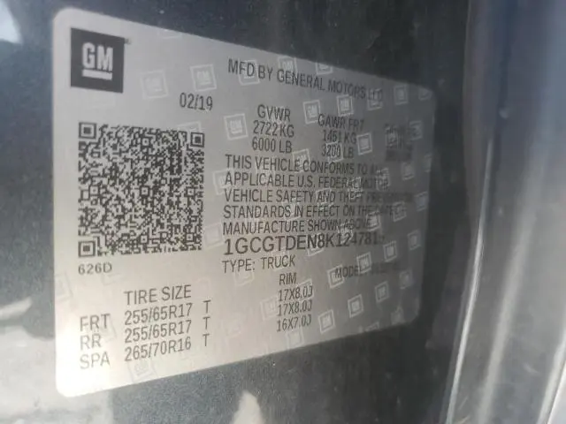 2019 CHEVROLET COLORADO Z71  