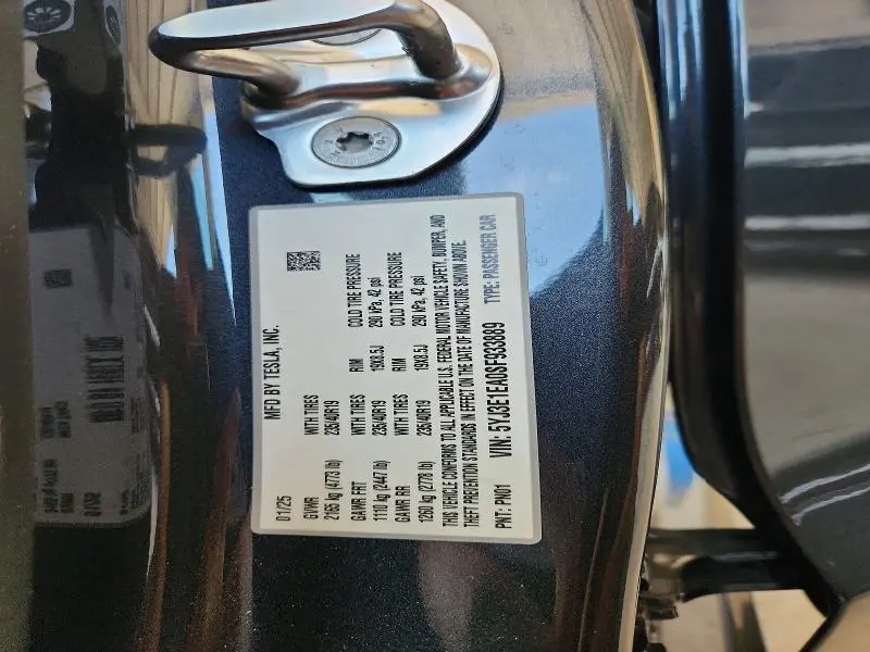 2025 TESLA MODEL 3   