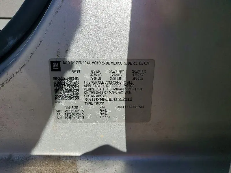 2018 GMC SIERRA K1500 SLT  