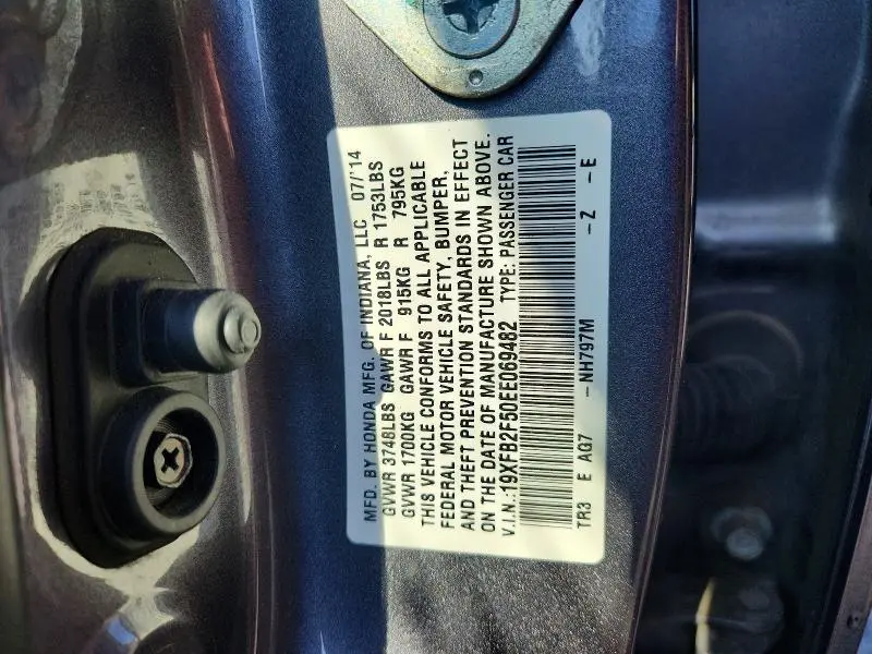 2014 HONDA CIVIC LX  