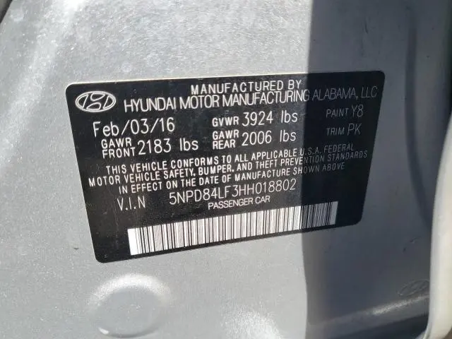 2017 HYUNDAI ELANTRA SE  