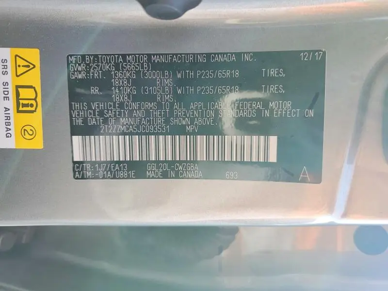 2018 LEXUS RX 350 BASE  