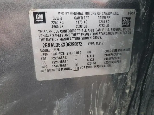 2013 CHEVROLET EQUINOX LT  