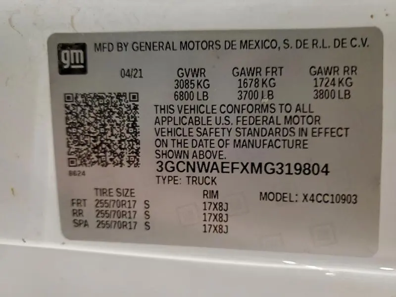 2021 CHEVROLET SILVERADO C1500  