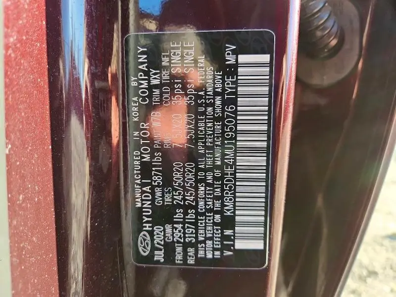 2021 HYUNDAI PALISADE LIMITED  