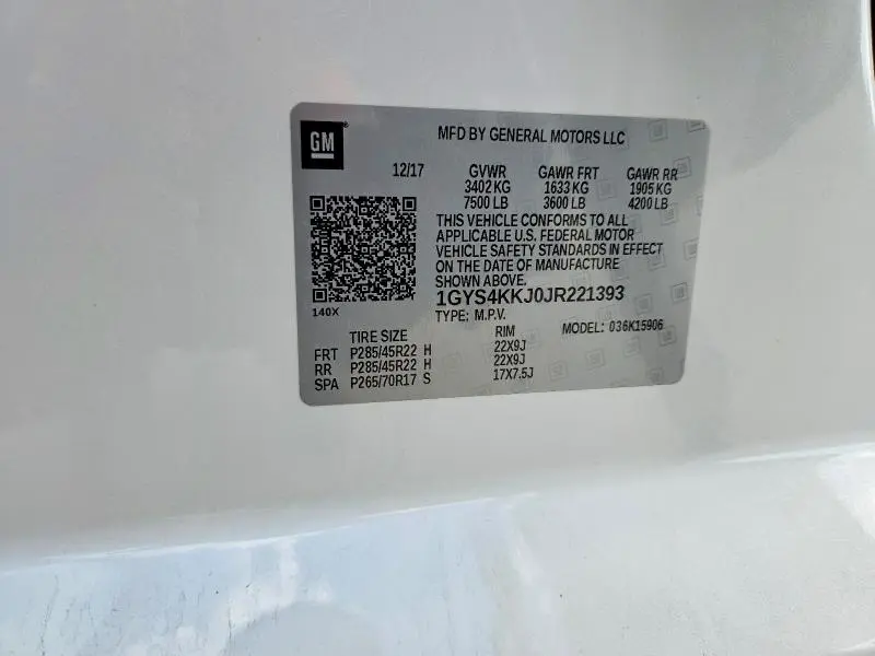 2018 CADILLAC ESCALADE ESV PLATINUM  