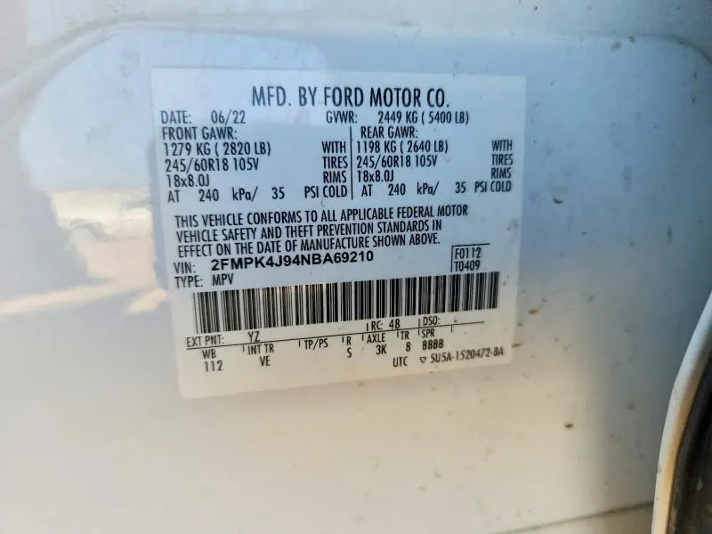2022 FORD EDGE SEL  