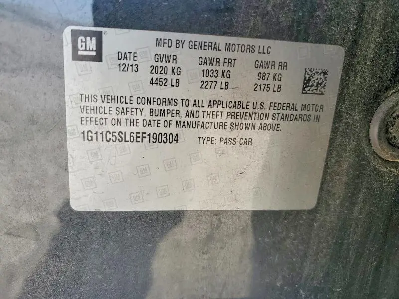 2014 CHEVROLET MALIBU 1LT  