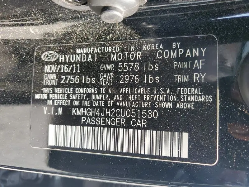 2012 HYUNDAI EQUUS SIGNATURE  