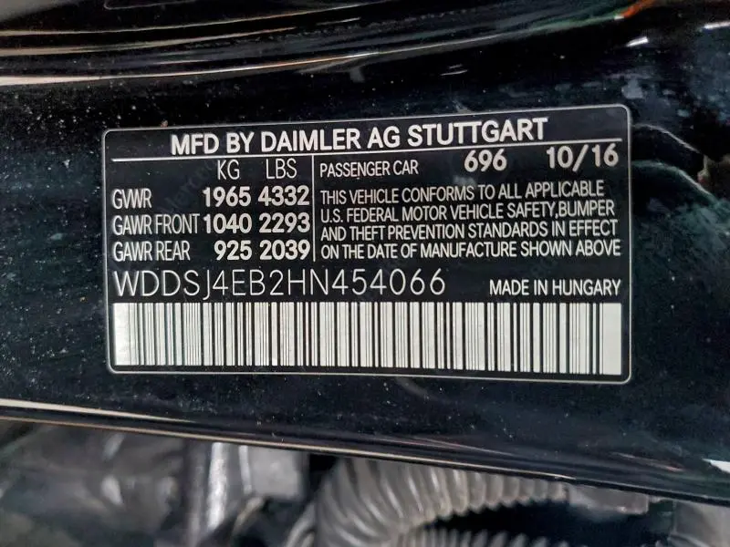 2017 MERCEDES-BENZ CLA 250  