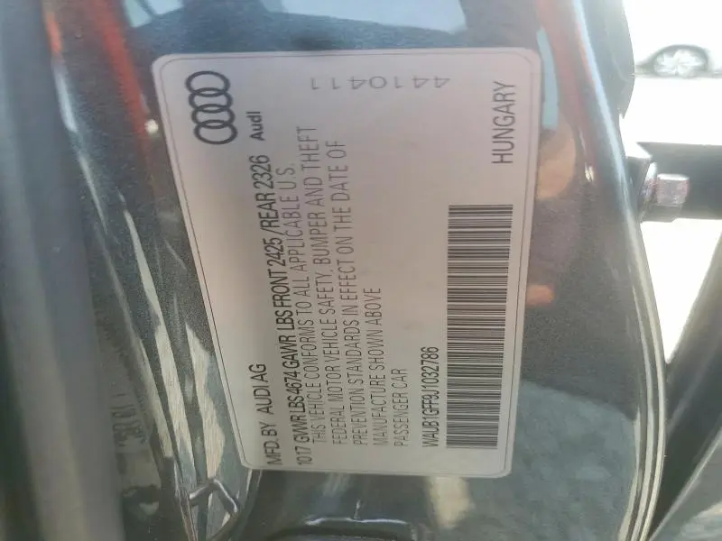 2018 AUDI S3 PREMIUM PLUS  