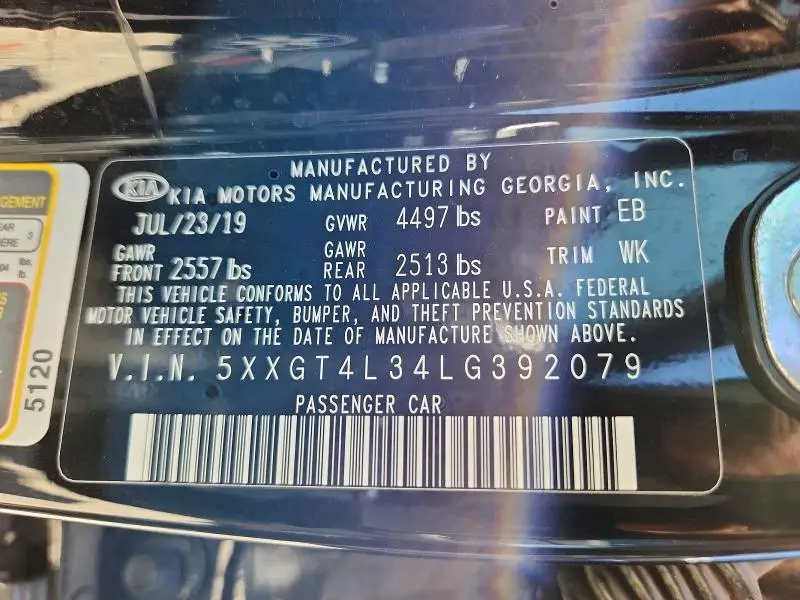2020 KIA OPTIMA LX  