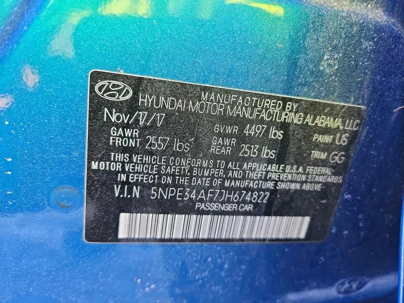 2018 HYUNDAI SONATA SPORT  