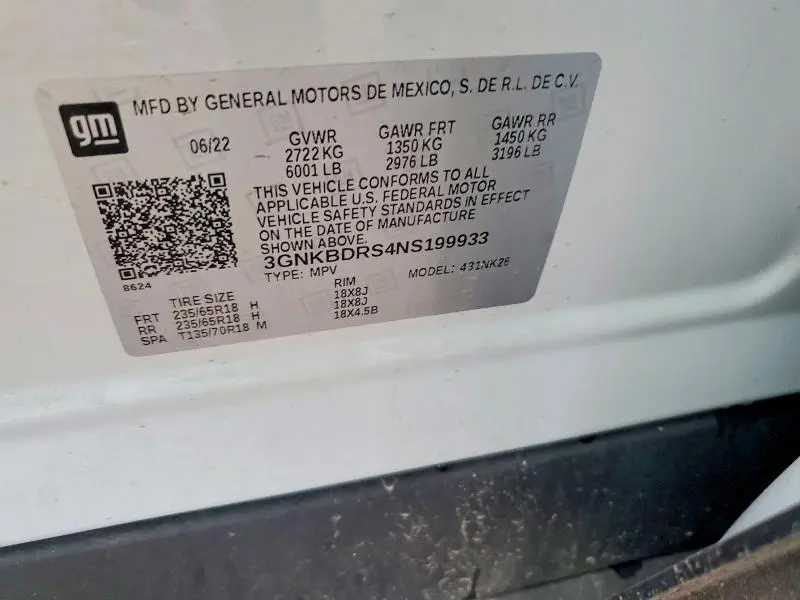 2022 CHEVROLET BLAZER 3LT  