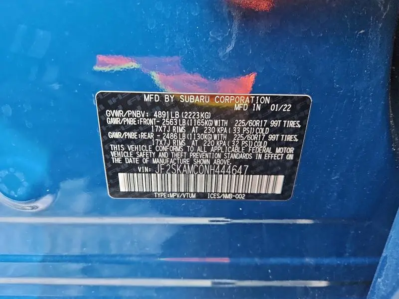 2022 SUBARU FORESTER WILDERNESS  